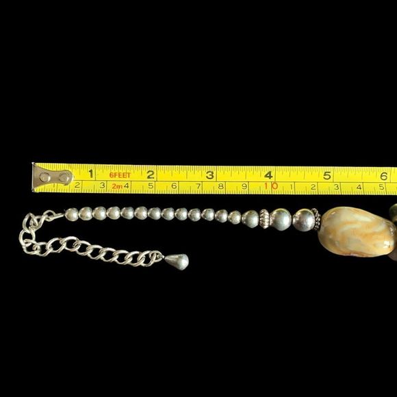 Silver statement necklace - Picture 3 of 4